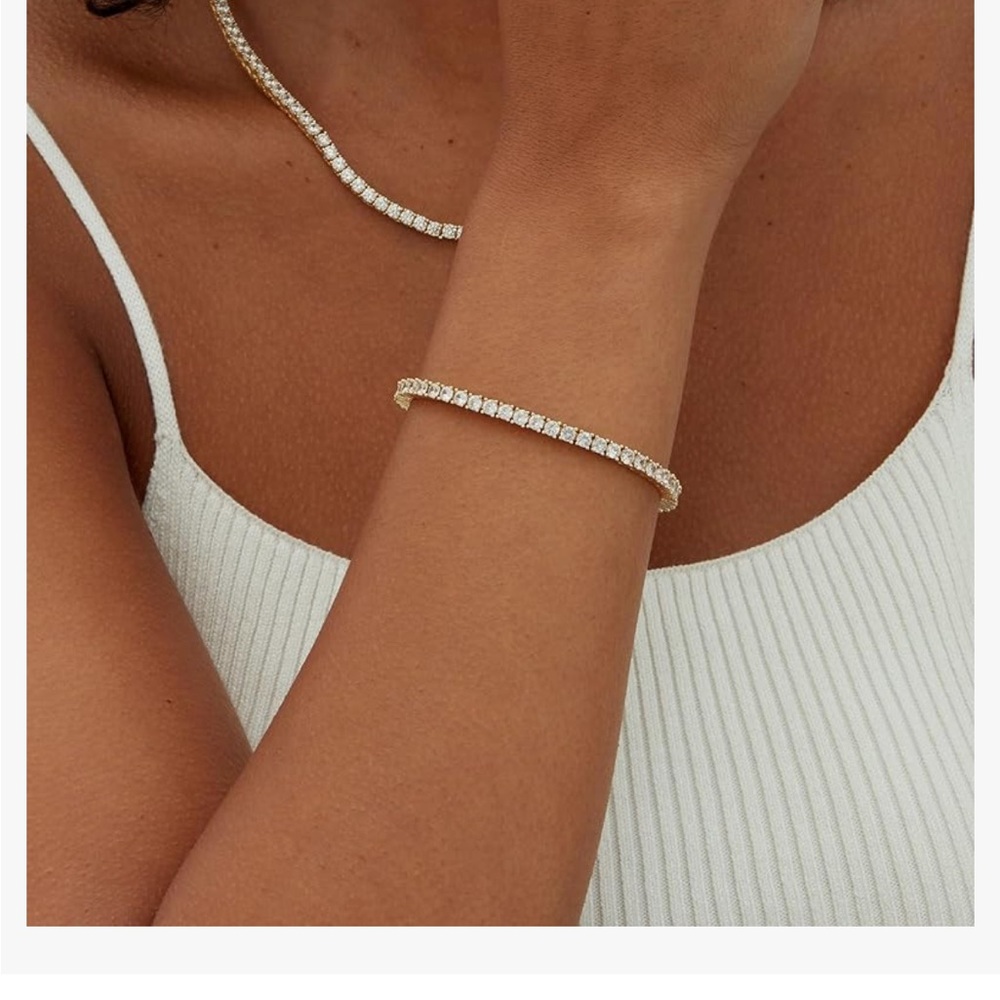 Pavoi faux diamond tennis bracelet, size 7.5”💎